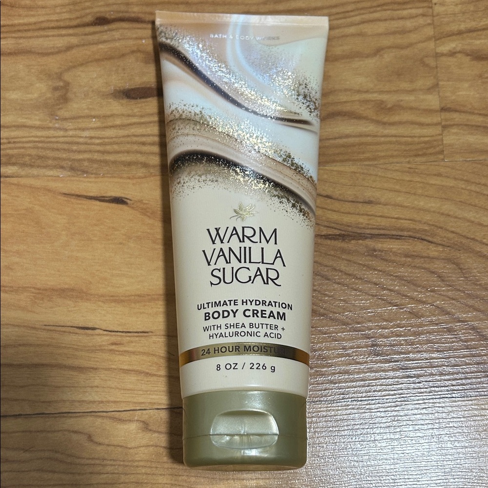 💜Bath & Body Works Warm Vanilla Sugar Body Cream with Gold and Cream Accents
